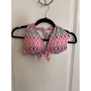 Victoria's Secret Halter Bikini Top Aztec Print Size 34D